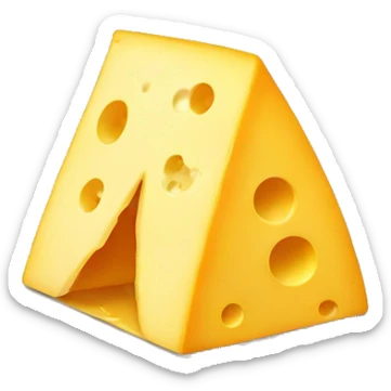 A piece of cheese going camping sticker