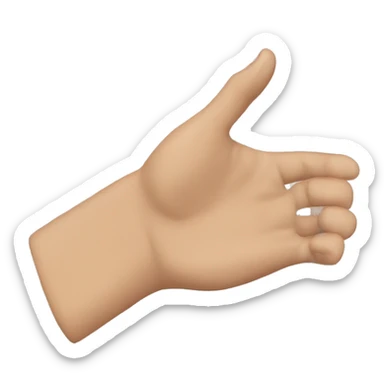 make me an L shaped hand  sticker