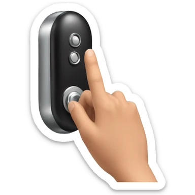 finger pressing doorbell sticker