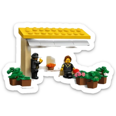 a lego scene sticker