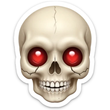 If it's not too difficult, draw a skull with a smile, and have hearts drawn in pencil in its eye sockets, with a transparent background. sticker