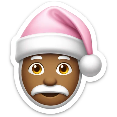 light pink santa hat  sticker