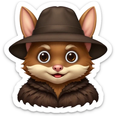 bat with hat sticker