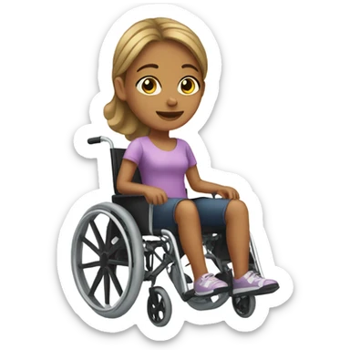 Girl in a wheelchair  sticker