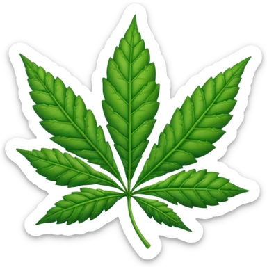 weed leaf sticker