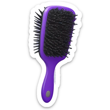 Purple hairbrush  sticker