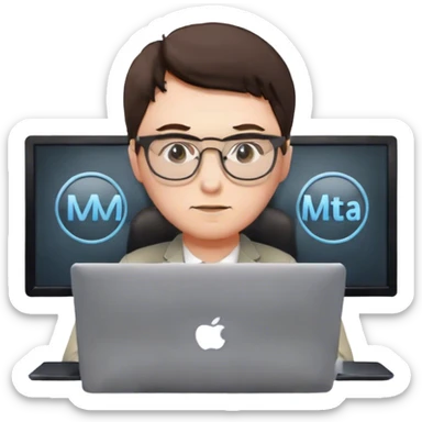 A programer trying to get a job at meta sticker