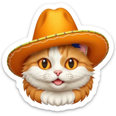 In gato con un sombrero sticker