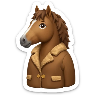 Horse wearing a hidden  sticker