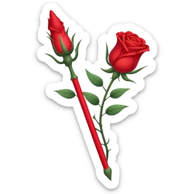 trident entouré de roses (fleurs) sticker