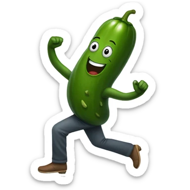 Dancing pickle sticker