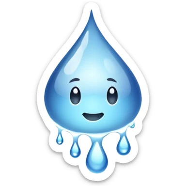 Water droplets dripping  sticker