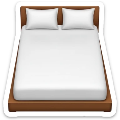 white bed topview sticker