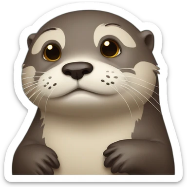 sad otters sticker