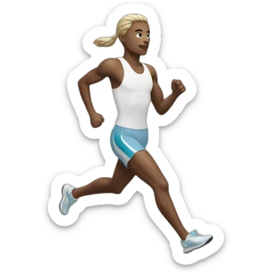 white runner sticker