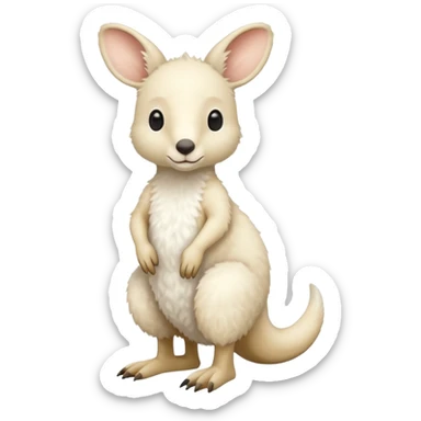 white kangaroo sticker