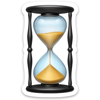black hourglass sticker