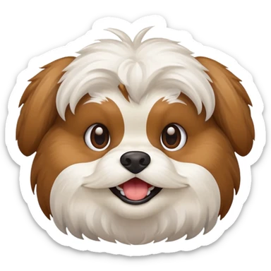 Shitzu smiling sticker