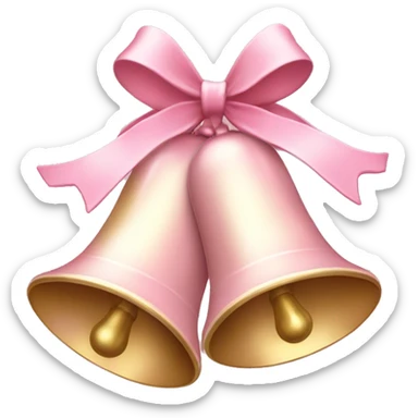 Light pink Christmas bells sticker