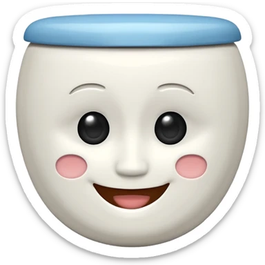 A 🚽 with a face 😀 sticker