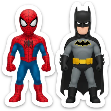 Spider Man & Batman sticker