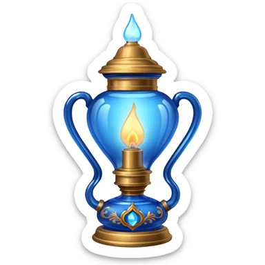 Oil lamp blue sticker