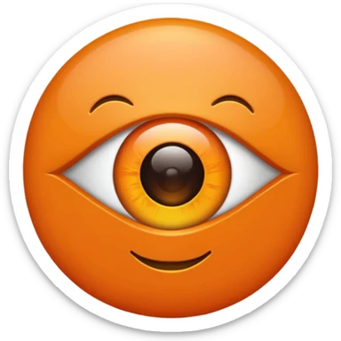 Ojo turco color naranja turco en color naranja sticker