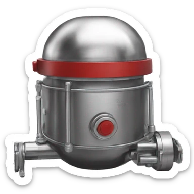 stainless steel pressure cocker, black handlers, red line on cover sticker