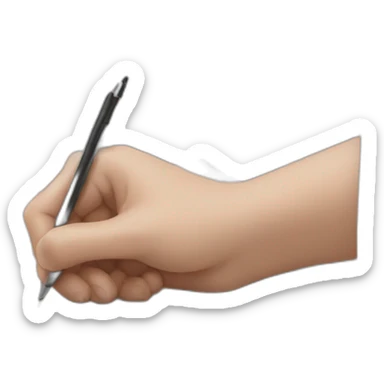 hand writing sticker