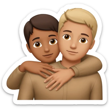 A Hand on placed on another persons shoulder zoomed in  sticker