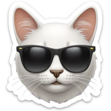 Cat with sunglasses sticker