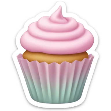 pastel pink cupcake  sticker