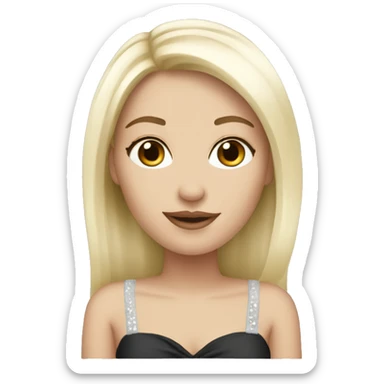 coquette white girl sticker