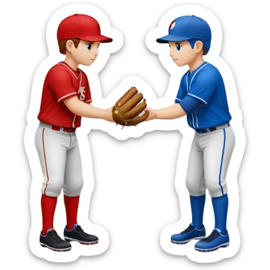 quiero dos equipos enemigos de baseball  sticker