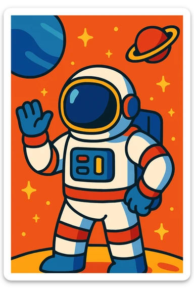astronaut sticker