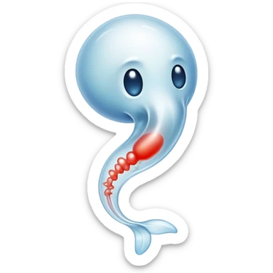A single sperm cell, reproductive biology sticker