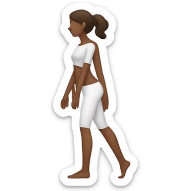 Brownskin woman arched over silhouette  sticker