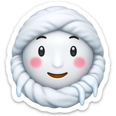 Un emoji qui a froid et qui rigole sticker