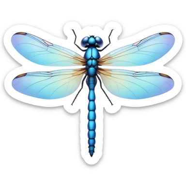 cute dragonfly emoji, soft pastel colors, simple and friendly style sticker