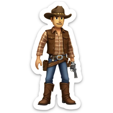 Scott brady as a cowboy  sticker