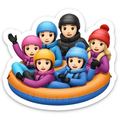 Snow tubing sticker