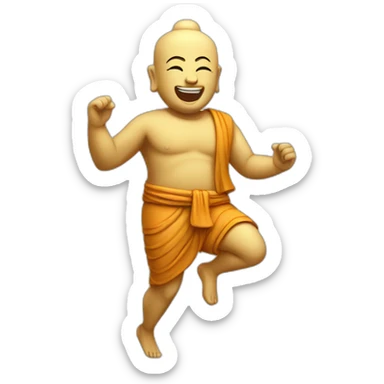 running-buddah sticker