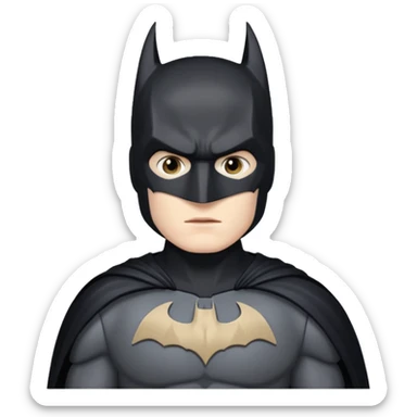 bagman in a batman costum sticker