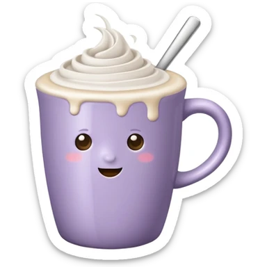 Pale purple Latte  sticker