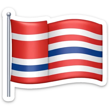 Flag of the Netherlands with red white and blue horizontal stripes sticker