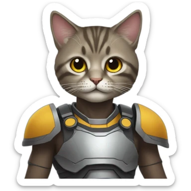 cat wearing ironmen dress full  sticker