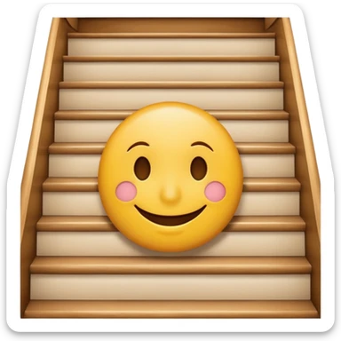 smiley emoji person on stairs sticker