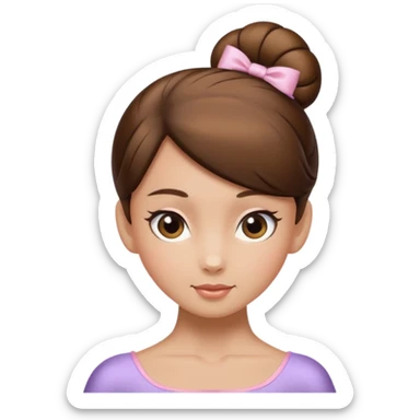 ballet bun sticker