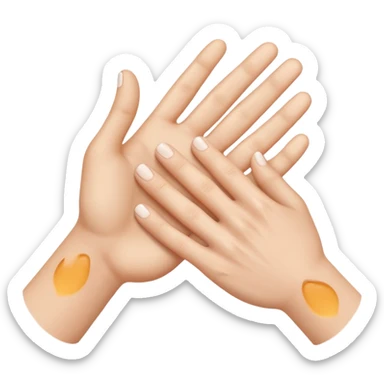 two white hands in a secret handshake sticker