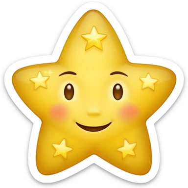 A star emoji smiling softly and eyes closed sticker